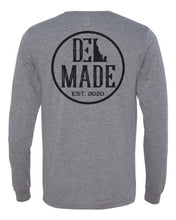 Load image into Gallery viewer, DEL Made L/S-Grey Front/Back Logo
