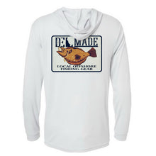 Load image into Gallery viewer, DEL Made Flounder Performance Hoodie (White)
