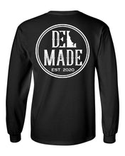 Load image into Gallery viewer, DEL Made L/S-Black Front/Back Logo
