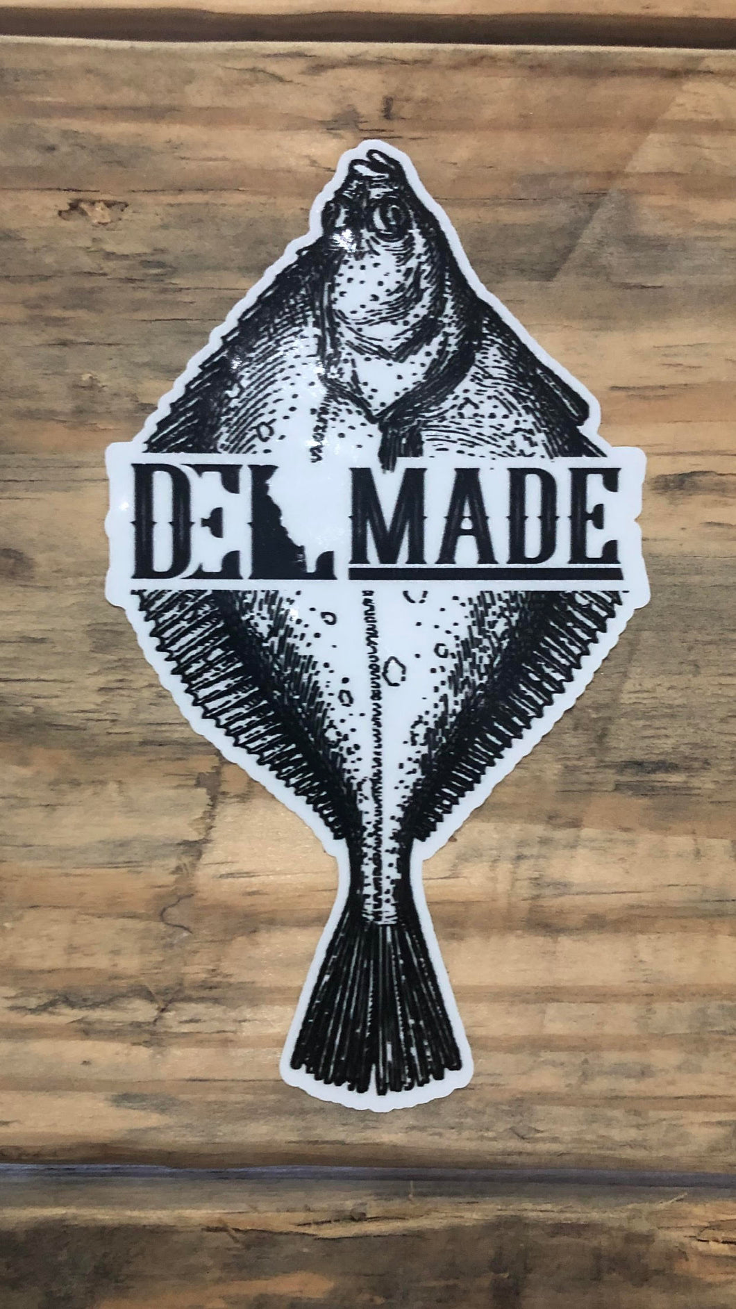 DEL Made Flounder Sticker